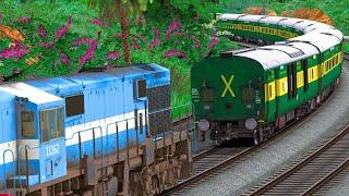 WDM3D SHUNTING GARIBRATH TRAIN | TRAIN RAILWAY | BUMPY RAILROAD | RAILWORKS SIMULATOR | NTG GAMING