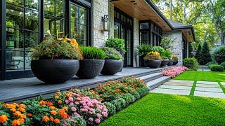 Harmonious Landscapes: Creating Courtyards with Black Planters