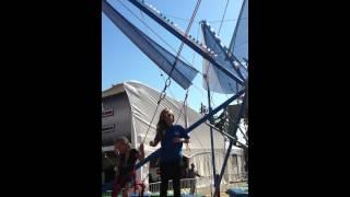 Girls jumping at the Calgary Stampede