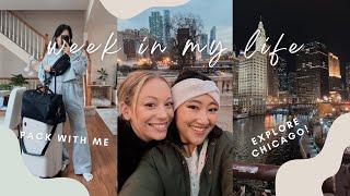 pack with me, outfits i’m bringing for 4 days in CHICAGO  + the makeup show!