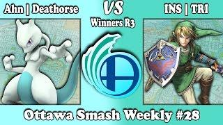 Ottawa Smash Weekly #28 Ahn | Deathorse (Mewtwo) vs INS | TRI (Link) Winners R3