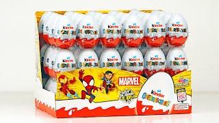 Kinder Surprise Marvel "Applaydu" 2024 - Big unpacking of 72 eggs!