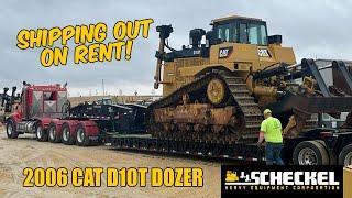 CAT D10T shipping to Wisconsin on rent. #constructionequipment #heavyequipment #heavyhaul #trucking