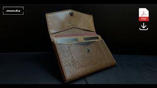 Making a Handmade Leather Travel Wallet. FREE Pattern PDF