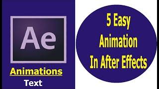 5 Easy Animation In After Effects || GSS TECHNOLOGY