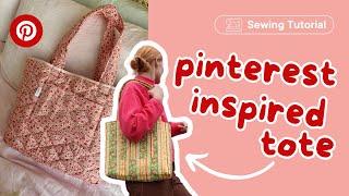 DIY Quilted Tote Bag Sewing Tutorial | Pinterest Inspired Sewing #sewingtutorial #diytotebag