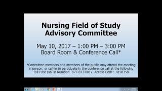 Nursing Field of Study Advisory Committee