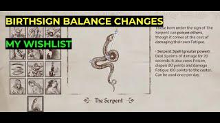 Balancing out the Birthsigns | Oblivion Wishlist