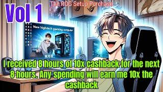 I received 8 hours of 10x cashback for the next 8 hours. Any spending will earn me 10x the cashback