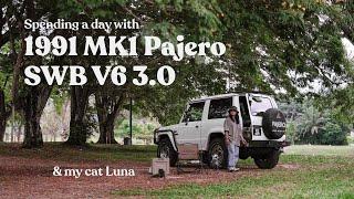 Spending a day with 1991 MK1 Pajero SWB V6 3.0 and my cat "LUNA"