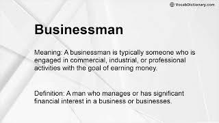 Businessman Meaning