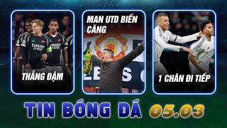 TIN SÁNG (5/3): MAN UTD BIẾN CĂNG ĐÉT; ARSENAL HỦY DIỆT PSV; REAL MADRID LẠI ĐÁNH BẠI ATLETICO