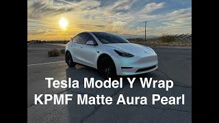 Vegas Tesla Family Model Y Wrap - KPMF Matte Aura Pearl