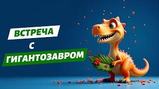 Мир динозавров.  Встреча с гигантозавром 