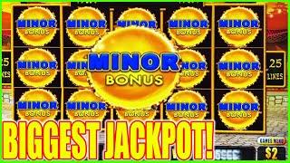 She Hit The BIGGEST JACKPOT Ever on High Limit Happy & Prosperous Dragon Link Slot