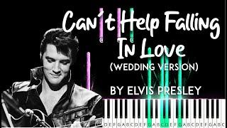 Can't Help Falling in Love by Elvis Presley piano synthesia tutorial  + sheet music /wedding version