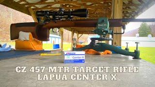 CZ 457 MTR .22LR-Bolt Action Target Rifle Testing Lapua Center x @50yrds