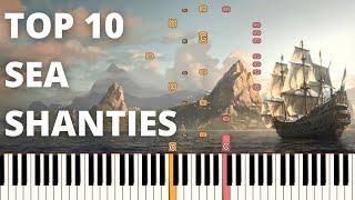 Top 10 Sea Shanties - Piano Medley (Tutorial)