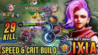 29 Kills!! Attack Speed & Critical Build Ixia Super Deadly Marksman - Build Top 1 Global Ixia ~ MLBB