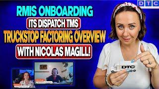 RMIS onboarding, Its Dispatch TMS, Truckstop factoring. #dispatcher #truckstop #dispatchtrucks #cdl
