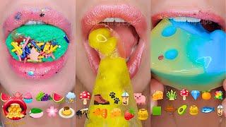 ASMR Satisfying Eating Emoji Food Challenge Compilation Mukbang 먹방