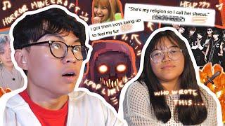 READING THE WORST KPOP LYRICS & PLAYING HORROR MINECRAFT