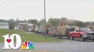 Farmers bring hay and feed to Greene Co. after Helene flooding impacts