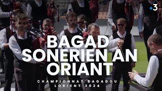 Bagad Sonerien an Oriant (Lorient) au championnat 2024 des bagadoù de Lorient