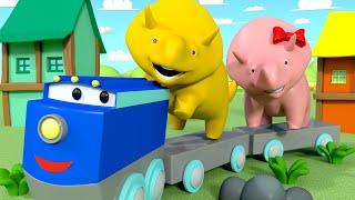 Learn Colors - Dino & Dina Learn About the Yellow Colour - Learn with Dino the Dinosaur  Educati...