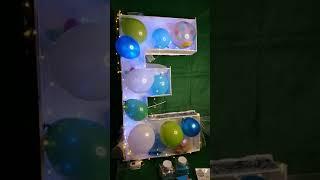 Foam Board letter filled with lights & Balloons #TPTM @SILAHOLICSANONYMOUS