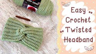 Easy and Quick Crochet Twisted Headband (Beginner Friendly)