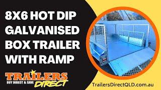 8x6 Hot Dip Galvanised Box Trailer With Ramp