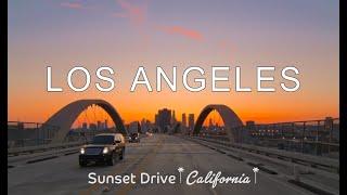 Driving Los Angeles From Beverly Hills to Downtown LA, Ending at Sunset