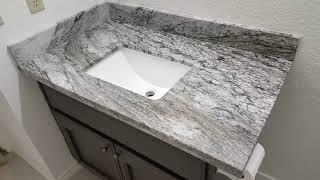 install leather finish bathroom vanities
