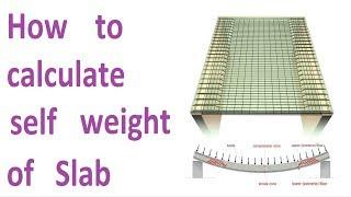 How to calculate Self Weight of Slab