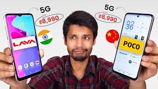 Best 5G Phone at ₹9,000 - Poco M6 Pro 5G VS Lava Blaze 5G 