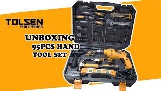 TOLSEN 95PCS IMPACT DRILL TOOL SET UNBOXING AND REVIEW ON EACH TOOL