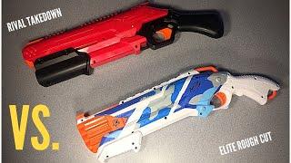 NERF VERSUS: RIVAL Takedown VS. ELITE Rough cut!  -  Nick's Nerfing Bench