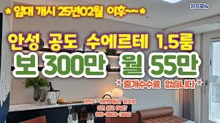 안성공도 수에르테 1.5룸월세 임대개시-보300/월55만, 새집최초입주,25년02월이후