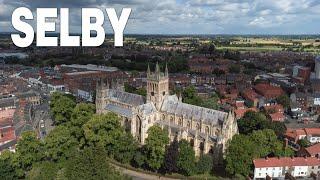 Selby Abbey and Town Aerial Drone Video