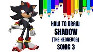 How to DRAW SHADOW | Sonic the Hedgehog 3 Movie | sonic prime | Drawing Tutorial|shadow drawing easy