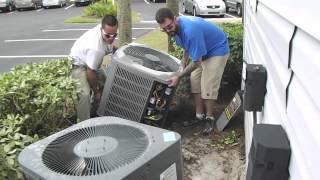 Terry's A/C and Appliance Service - Moving A/C unit