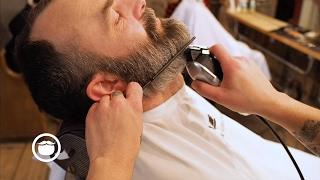 Beard Fade With Big Goatee to Tight Sideburns | Cut and Grind