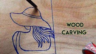 simple wood carving| wood art work|wood carving lady