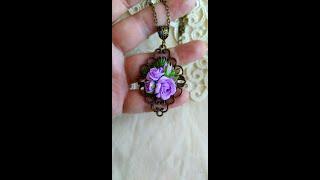 Purple flower pendant. #purplejewelry #purplependant