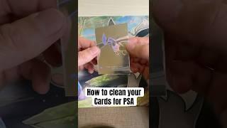 How to clean your cards for PSA #psa #pokemoncards #pokemoncommunity #lugia #gradedcards
