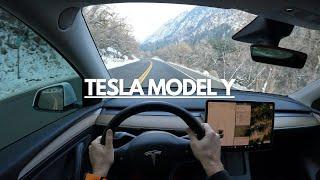 Tesla Model Y - Twisty Thrills: Canyon Carving Test! (POV) #tesla #modely #pov #canyon