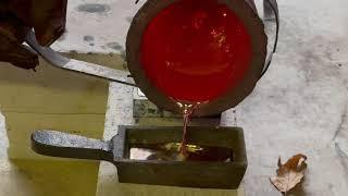 MELTING LEAD INTO INGOTS  / ASMR LEAD MELTING / DEVIL FORGE #ASRMR METAL MELTING