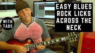 Easy Blues Rock Licks for Lead Solo Guitar - Play Across The Neck