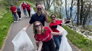 Fall River City Council Member Cliff Ponte Volunteers By Cleaning Up Walkway